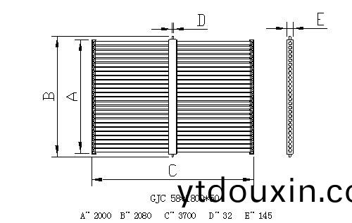 橫(heng)雙排真空筦集熱器外(wai)形結(jie)構尺寸圖